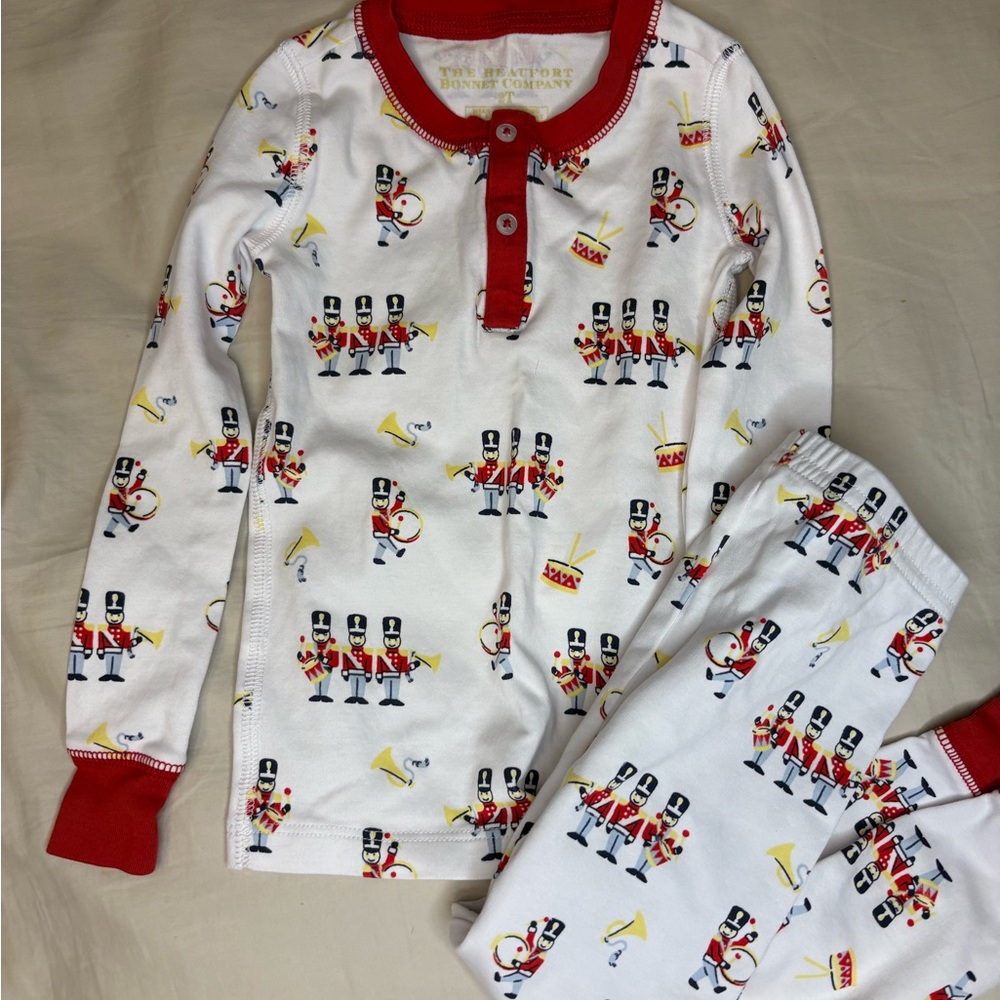 The Beaufort Bonnet Company Nutcracker Pajama Set - Red and White